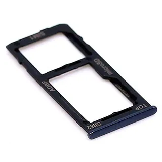 Soporte de Tarjeta SIM para Samsung Original para Samsung Galaxy A42 5G (A426B) Negro Bandeja de Tarjeta de Memoria Trineo con paño de Limpieza de Pantalla mungoo