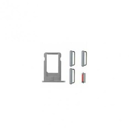 Generico Kit Tarjetero SIM, Botones Plata iPhone 6S
