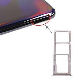 XHC Reemplazo de reparación Profesional La Bandeja de Tarjeta SD Bandeja de Tarjeta SIM Bandeja de Tarjeta SIM Micro for Galaxy A70 (Color : Grey)