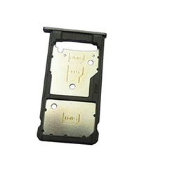 Compatible con Huawei Nova Lite Plus + TRT-LX1 TRT-LX3 / TRT-L01 Soporte adaptador para tarjeta SIM TRAY Carro porta tarjetas Nano SIM1 +compartimento memoria Micro SD o tarjeta SIM2 (negro)
