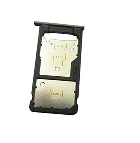 Compatible con Huawei Nova Lite Plus + TRT-LX1 TRT-LX3 / TRT-L01 Soporte adaptador para tarjeta SIM TRAY Carro porta tarjetas Nano SIM1 +compartimento memoria Micro SD o tarjeta SIM2 (negro)