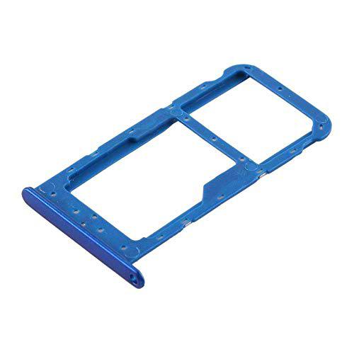 para (Huawei Honor 9 Lite) LLD-AL00; LLD-AL10; LLD-TL10; LLD-L31 ALLOGGIO Soporte Adaptador Slip Porta SIM Tray Carrel Porta Tarjeta Bandera + VÁLVULA Memory Micro SD (Azul)