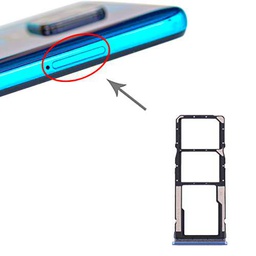 Carro bandeja (color gris) con ranura para tarjeta nano SIM 1 + SIM 2 + ranura para tarjeta micro SD compatible con Xiaomi Redmi 9 Redmi Note 9S