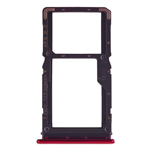 Wewoo - Bandeja para tarjeta SIM + para SIM / Micro SD para Xiaomi Redmi Note 7 (rojo)
