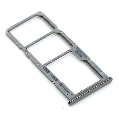 Soporte de Tarjeta SIM para Samsung Original para Samsung Galaxy A71 (A715F) Plateado Bandeja de Tarjeta de Memoria Trineo con paño de Limpieza de Pantalla mungoo