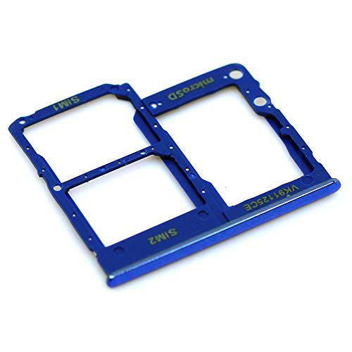 Soporte de Tarjeta SIM para Samsung Original para Samsung Galaxy A40 (A405F) Azul Bandeja de Tarjeta de Memoria Trineo con paño de Limpieza de Pantalla mungoo