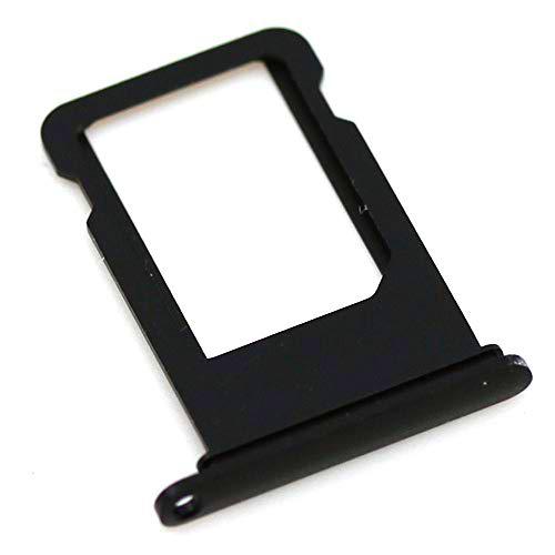 Soporte de tarjeta SIM compatible con Apple iPhone 7 Plus Negro brillante bandeja de soporte con mungoo paño de limpieza de la pantalla