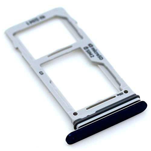 Soporte de Tarjeta SIM para Samsung Original para Samsung Galaxy S9 Plus (G965F) Azul Bandeja de Tarjeta de Memoria Trineo con paño de Limpieza de Pantalla mungoo