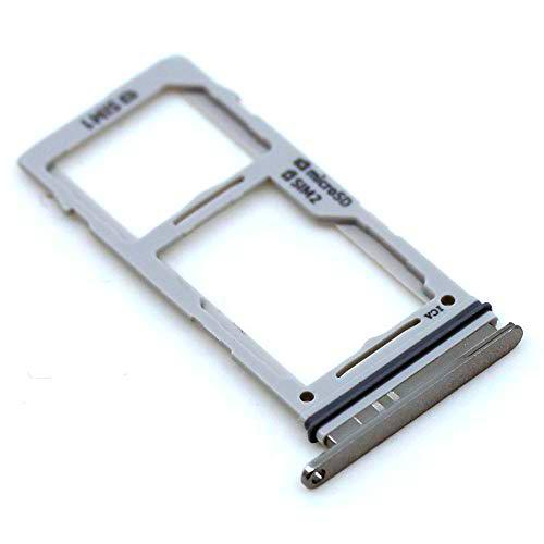 Soporte de Tarjeta SIM para Samsung Original para Samsung Galaxy S10 Plus (G975F) Blanco Bandeja de Tarjeta de Memoria Trineo con paño de Limpieza de Pantalla mungoo