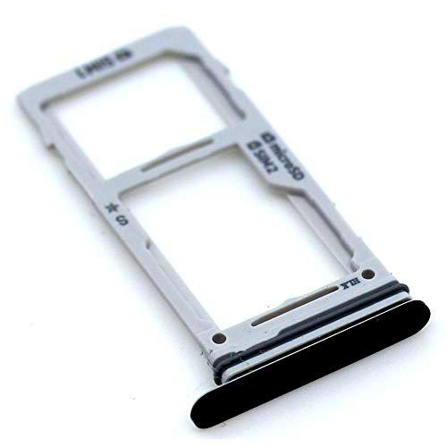 Soporte de Tarjeta SIM para Samsung Original para Samsung Galaxy S9 Plus (G965F) Negro Bandeja de Tarjeta de Memoria Trineo con paño de Limpieza de Pantalla mungoo