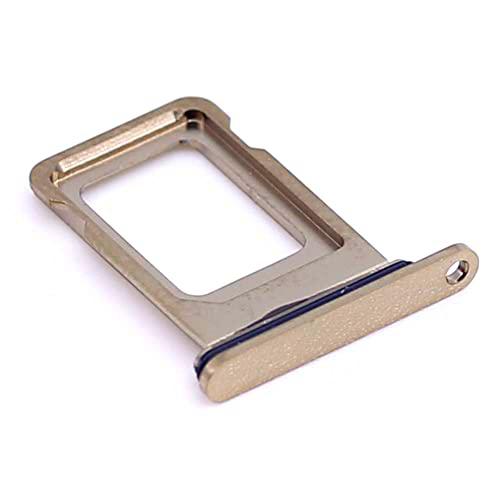 Soporte de tarjeta SIM compatible con Apple iPhone 13 Pro Bandeja de soporte de oro con mungoo paño de limpieza de la pantalla