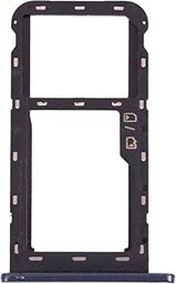 Compatible con ZTE Blade A51 Carro Bandeja Alojamiento Soporte Adaptador Ranura Porta Tarjetas Carro para Tarjeta SIM + Compartimento Memoria Micro SD (Negro)