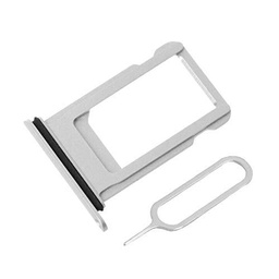 Bandeja para tarjeta SIM para iPhone XS, color plateado