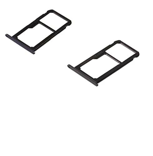 Para Huawei Y6 Pro 2017 (sla-l02 sla-l03 sla-l22)/P9 Lite Mini alloggio Soporte Adaptador ranura Card Tarjeta SIM Tray carro porta Compartimiento tarjetas Nano sim1 + memoria micro SD o tarjeta Sim2