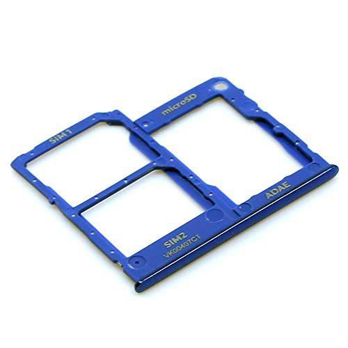 Soporte de Tarjeta SIM para Samsung Original para Samsung Galaxy A41 (A415F) Azul Bandeja de Tarjeta de Memoria Trineo con paño de Limpieza de Pantalla mungoo