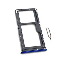 SOMEFUN SIM Tarjeta Bandeja Ranura Soporte Bandeja Sostenedor Reemplazo para Xiaomi Redmi Note 7/Note 7 Pro 6.3" Azul