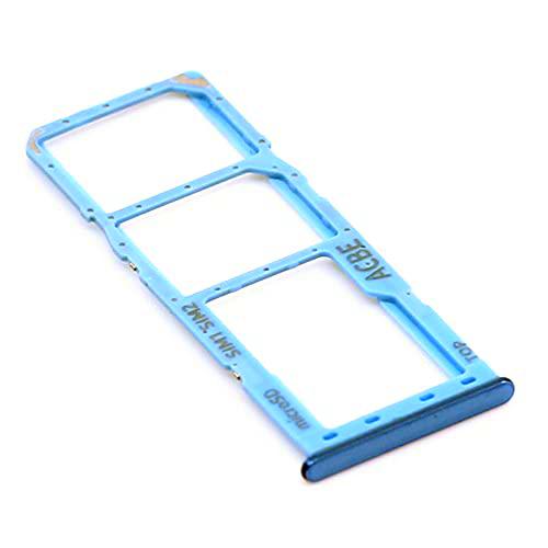 Soporte de Tarjeta SIM para Samsung Original para Samsung Galaxy A32 4G (A325F) Azul Bandeja de Tarjeta de Memoria Trineo con paño de Limpieza de Pantalla mungoo