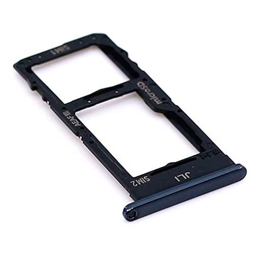 Soporte de Tarjeta SIM para Samsung Original para Samsung Galaxy A51 5G (A516B) Negro Bandeja de Tarjeta de Memoria Trineo con paño de Limpieza de Pantalla mungoo