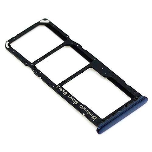 Soporte de Tarjeta SIM para Samsung Original para Samsung Galaxy A7 2018 (A750F) Negro Bandeja de Tarjeta de Memoria Trineo con paño de Limpieza de Pantalla mungoo