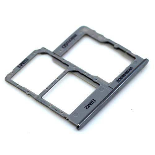 Soporte de Tarjeta SIM para Samsung Original para Samsung Galaxy A40 (A405F) Blanco Bandeja de Tarjeta de Memoria Trineo con paño de Limpieza de Pantalla mungoo