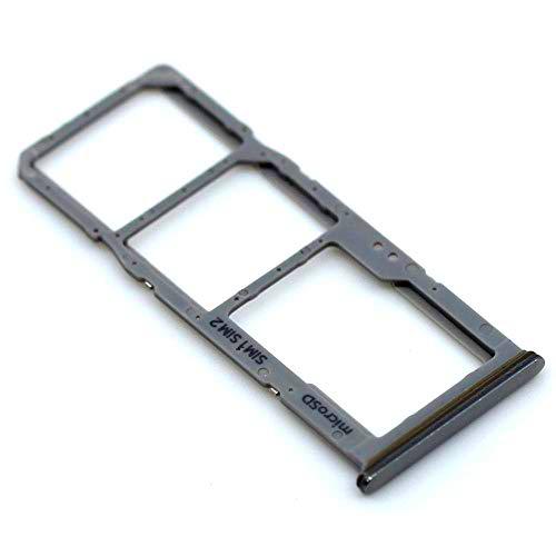 Soporte de Tarjeta SIM para Samsung Original para Samsung Galaxy A70 (A705F) Blanco Bandeja de Tarjeta de Memoria Trineo con paño de Limpieza de Pantalla mungoo
