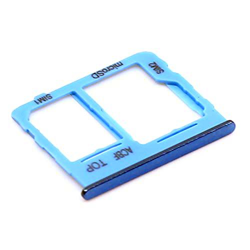 Soporte de Tarjeta SIM para Samsung Original para Samsung Galaxy A32 5G (A326B) Azul Bandeja de Tarjeta de Memoria Trineo con paño de Limpieza de Pantalla mungoo