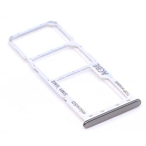 Soporte de Tarjeta SIM para Samsung Original para Samsung Galaxy A32 4G (A325F) Blanco Bandeja de Tarjeta de Memoria Trineo con paño de Limpieza de Pantalla mungoo