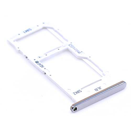 Soporte de Tarjeta SIM para Samsung Original para Samsung Galaxy A51 5G (A516B) Blanco Bandeja de Tarjeta de Memoria Trineo con paño de Limpieza de Pantalla mungoo