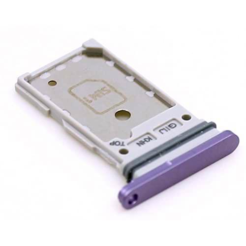 Soporte de tarjeta SIM para Samsung Original para Samsung Galaxy S21 FE (G990B) Bandeja de soporte púrpura Deslice con mungoo pantalla paño de limpieza