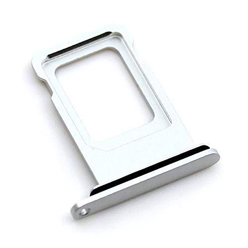 Soporte de tarjeta SIM compatible con Apple iPhone Xr Bandeja de soporte blanco con mungoo pantalla paño de limpieza