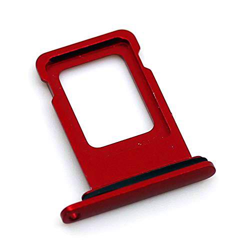 Soporte de tarjeta SIM compatible con Apple iPhone Xr Bandeja de soporte rojo con mungoo paño de limpieza de la pantalla
