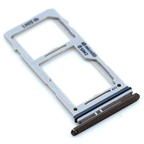 Soporte de Tarjeta SIM para Samsung Original para Samsung Galaxy S10 Plus (G975F) Negro Bandeja de Tarjeta de Memoria Trineo con paño de Limpieza de Pantalla mungoo
