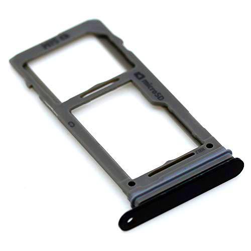 Soporte de Tarjeta SIM para Samsung Original para Samsung Galaxy Note 9 (N960F) Negro Bandeja de Tarjeta de Memoria Trineo con paño de Limpieza de Pantalla mungoo