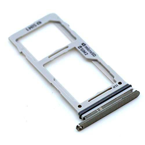 Soporte de Tarjeta SIM para Samsung Original para Samsung Galaxy S10 (G973F) Blanco Bandeja de Tarjeta de Memoria Trineo con paño de Limpieza de Pantalla mungoo