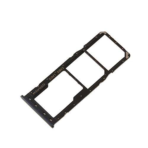 Carro Bandeja (Negro) Bandeja Porta Ficha Nano SIM 1+ SIM 2+ Espacio Trineo Alojamiento Memoria Micro SD Tarjeta Compatible para Samsung Galaxy A30 SM-A305F A50 Sm A505F