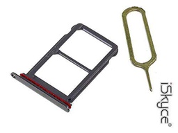 iSkyce - Cajón para tarjetas de doble sim para Huawei P20 Pro, color gris
