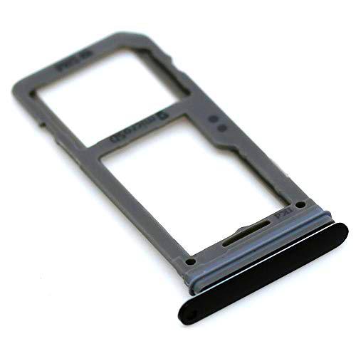 Soporte de Tarjeta SIM para Samsung Original para Samsung Galaxy S8 (G950F) Negro Bandeja de Tarjeta de Memoria Trineo con paño de Limpieza de Pantalla mungoo