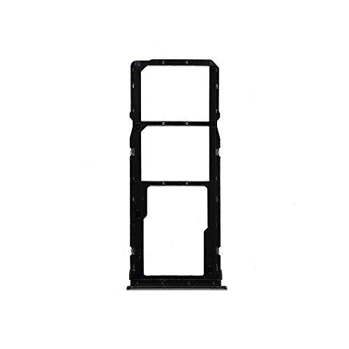 Carro bandeja bandeja tray porta tarjeta nano Sim1+ SIM 2 + ranura ranura ranura ranura ranura memoria Micro SD Card compatible para Xiaomi Redmi 7 (pantalla 6.26") (negro)