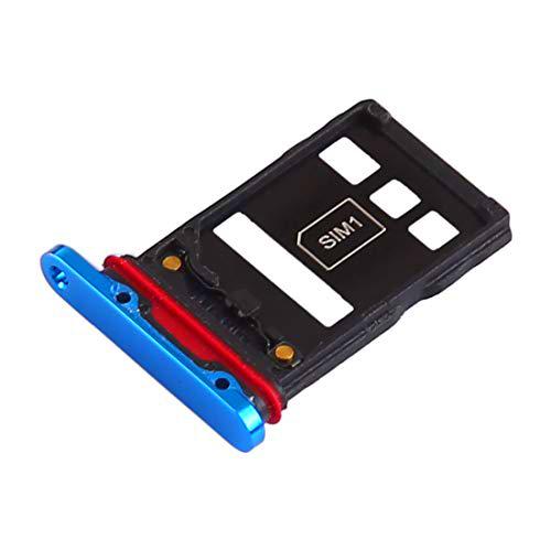 Try Tray - Bandeja de repuesto para tarjeta Nano de una sola tarjeta SIM y ranura para ranura para tarjeta de crédito compatible con Huawei P30 Pro VOG-L29" (azul)