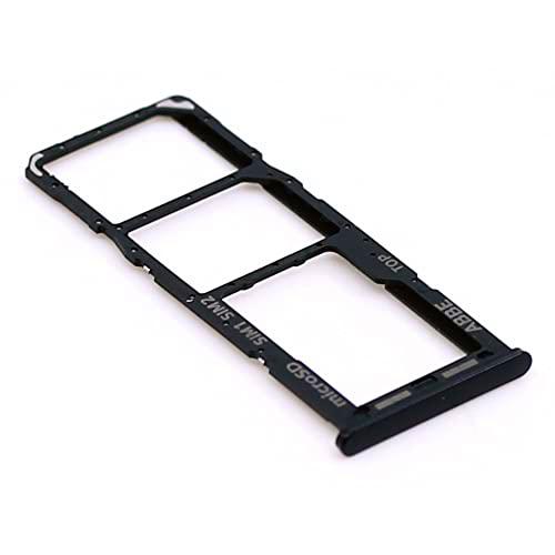 Soporte de tarjeta SIM para Samsung Original para Samsung Galaxy A22 (A225F) Negro Soporte de tarjeta de memoria bandeja deslizante con mungoo pantalla paño de limpieza