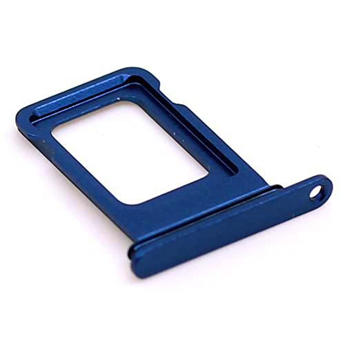 Soporte de tarjeta SIM compatible con Apple iPhone 13 Bandeja de soporte azul con paño de limpieza de pantalla mungoo