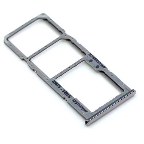 Soporte de tarjeta SIM para Samsung Original para Samsung Galaxy A51 (A515F) Plateado bandeja de tarjeta de memoria trineo con paño de limpieza de pantalla mungoo