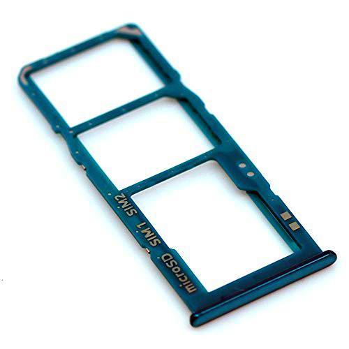 Soporte de tarjeta SIM para Samsung Original para Samsung Galaxy A30s (A307F) Verde bandeja de tarjeta de memoria trineo con paño de limpieza de pantalla mungoo