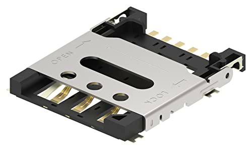 Conector, Nano SIM, 6POS, conectores de oro, memoria y tarjeta SIM