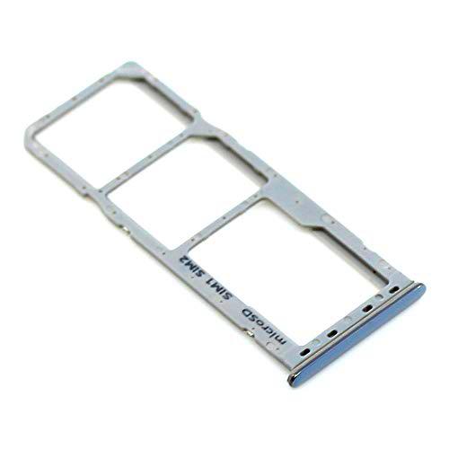 Soporte de tarjeta SIM para Samsung Original para Samsung Galaxy A50 (A505F) Blanco bandeja de tarjeta de memoria trineo con paño de limpieza de pantalla mungoo