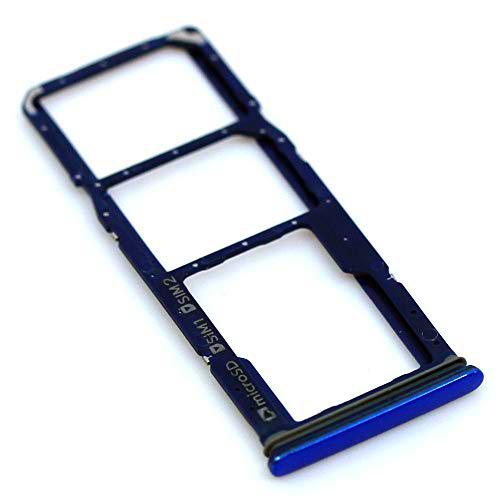 Soporte de tarjeta SIM para Samsung Original para Samsung Galaxy A9 2018 (A920F) Azul bandeja de tarjeta de memoria trineo con paño de limpieza de pantalla mungoo