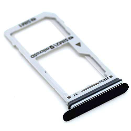Soporte de tarjeta SIM para Samsung Original para Samsung Galaxy Note 8 (N950F) Negro bandeja de tarjeta de memoria trineo con paño de limpieza de pantalla mungoo