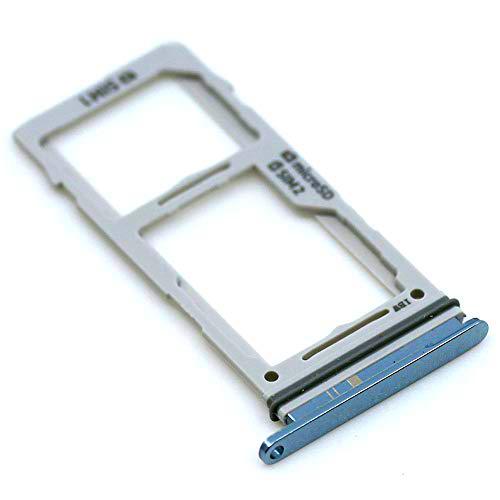 Soporte de tarjeta SIM para Samsung Original para Samsung Galaxy S10 (G973F) Azul bandeja de tarjeta de memoria trineo con paño de limpieza de pantalla mungoo