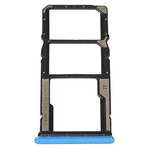 Compatible con Xiaomi Redmi 10C Carro Bandeja Alojamiento Bandeja Bandeja Bandeja Porta Tarjeta Nano Sim1+ SIM 2 + Ranura SLITTA Alojamiento Memoria Micro SD Card (azul)