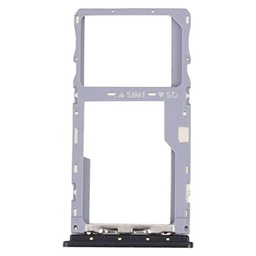 Compatible con Alcatel 1S 2021 6025 6025D / TCL 20Y / 20E Carro Bandeja Alojamiento Soporte Adaptador Ranura Porta Tarjetas Carro Para Tarjeta SIM + Compartimento Memoria Micro SD (Negro)